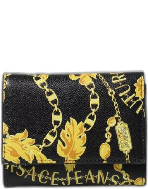 Versace Jeans Couture Baroque wallet in printed saffiano leather