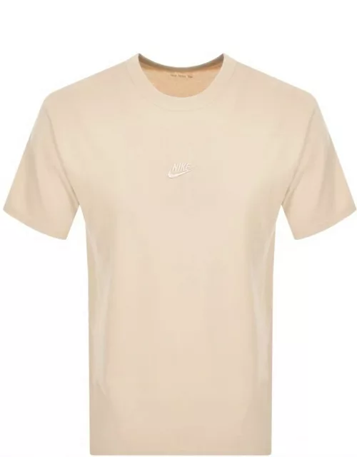 Nike Crew Neck Essential T Shirt Beige