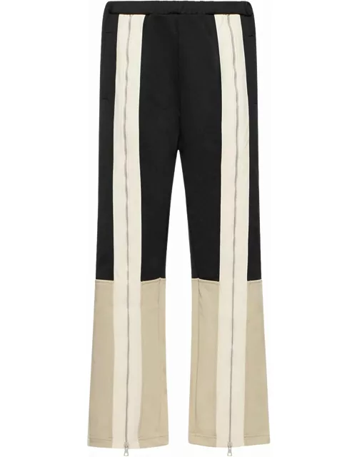 Palm Angels Black And Beige Techno Track Pant