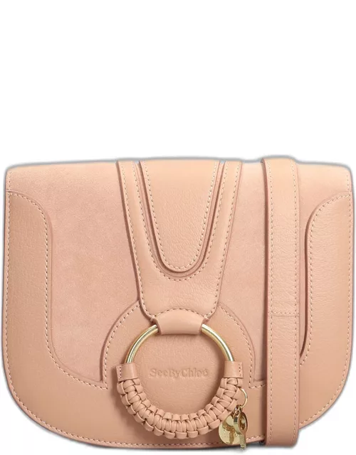 See by Chloé Hana Shoulder Bag In Rose-pink Suede And Leather