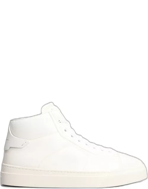 Santoni Glory Sneakers In White Leather