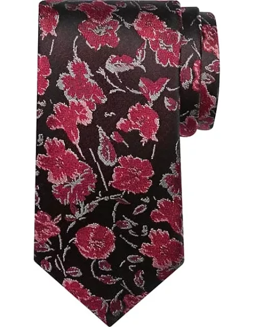 Awearness Kenneth Cole Men's Skinny Tie Burgundy Red