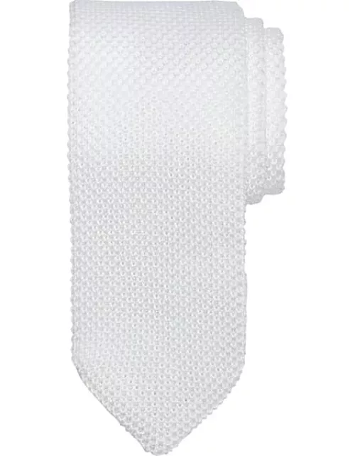 Egara Men's Narrow Knit Tie White
