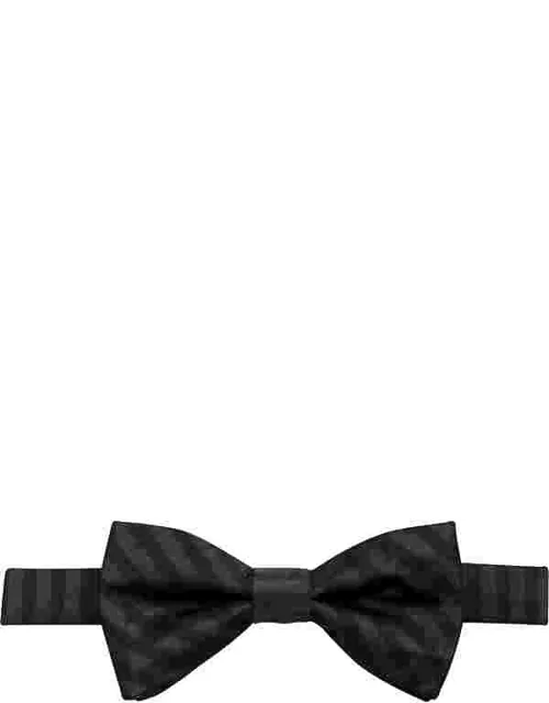 Pronto Uomo Men's Pre-Tied Bow Tie Black