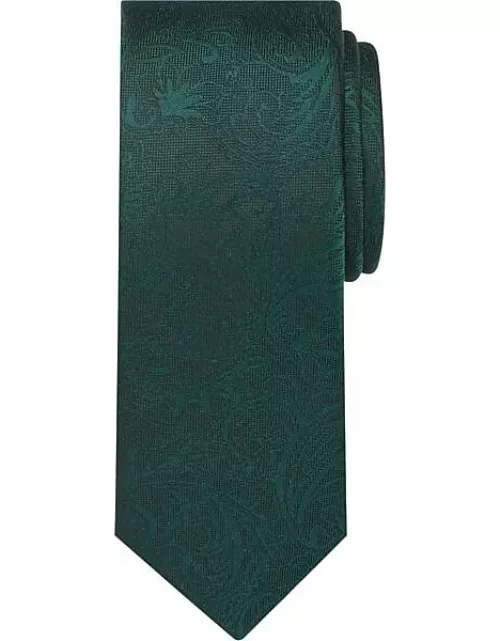 Egara Men's Narrow Tie Dark Green Paisley