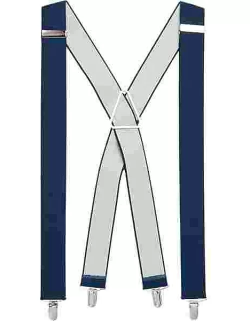 Pronto Uomo Big & Tall Men's 35mm Clip Suspenders Navy