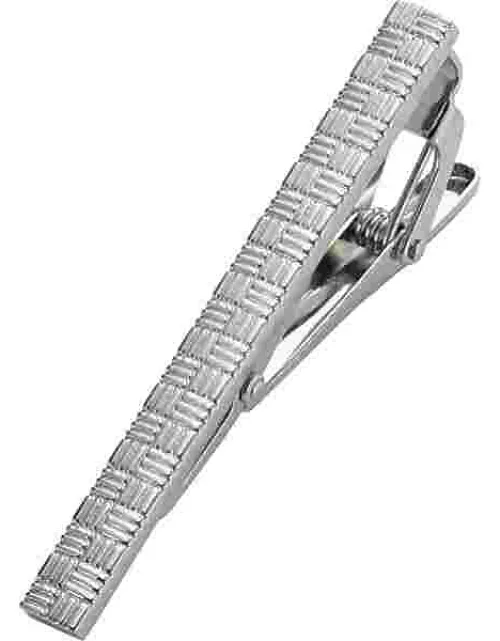 Pronto Uomo Men's Tie Bar Silver