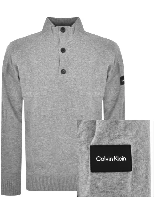 Calvin Klein Quarter Zip Jumper Grey