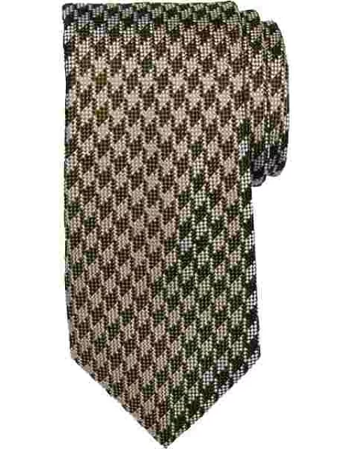 Joseph Abboud Men's Narrow Tie Shepard's Check Olive Green