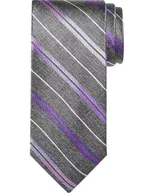 Pronto Uomo Men's Narrow Tie Purple/Char Str
