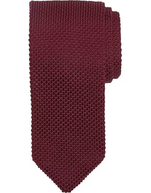 Egara Men's Narrow Knit Tie Burgundy