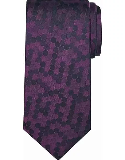 Pronto Uomo Men's Narrow Tie Purple Dot Purple