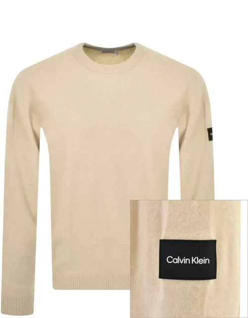 Calvin Klein Comfort Fit Jumper Beige