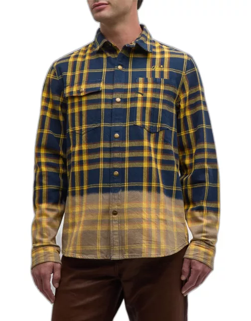 Men's Sill Faded Plaid Snap-Front Shirt