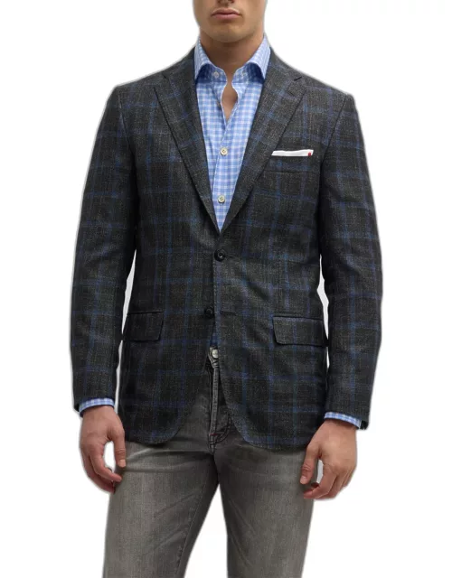 Men's Windowpane Wool-Blend Sport Coat