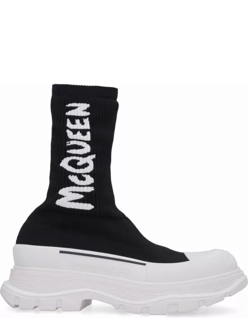 Alexander McQueen Tread Slick Knitted Boot