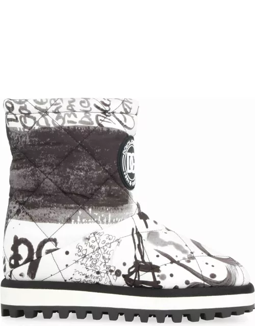 Dolce & Gabbana Printed Nylon Boot