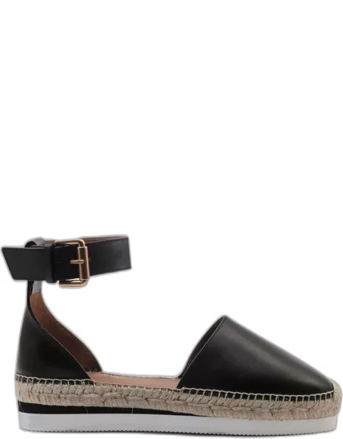 Glyn Leather Ankle-Strap Espadrille