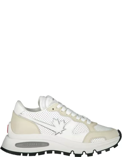 Dsquared2 Logo Detail Leather Sneaker