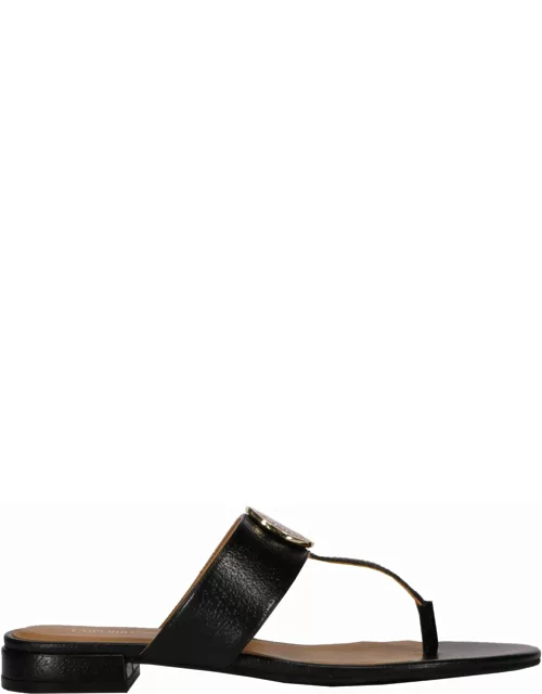 Emporio Armani Leather Thong-sandal