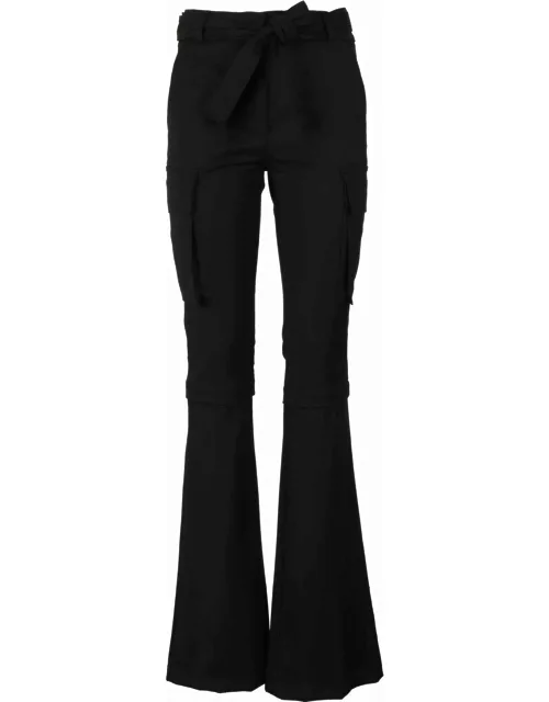 ANDREĀDAMO Flannel Multipockets Flare Pant