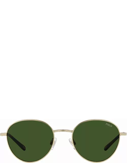 Polo Ralph Lauren Ph3144 Semishiny Pale Gold Sunglasse