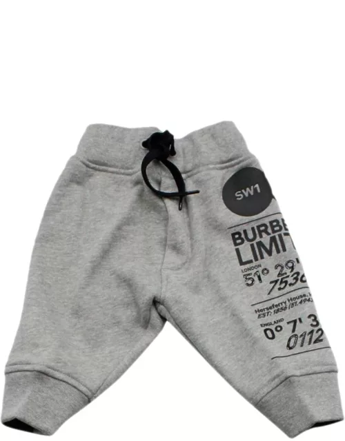 Burberry Terry-effect Cotton Joggers With Drawstring At The Waist
