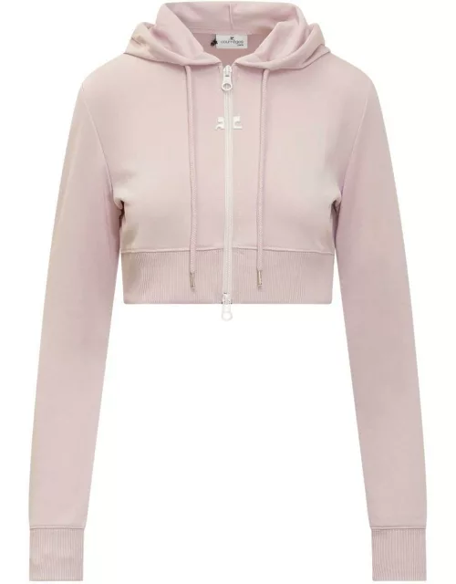 Courrèges Cropped Hooded Track Jacket