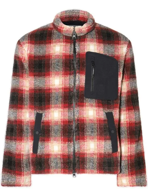 Woolrich Checked Funnel Neck Jacket