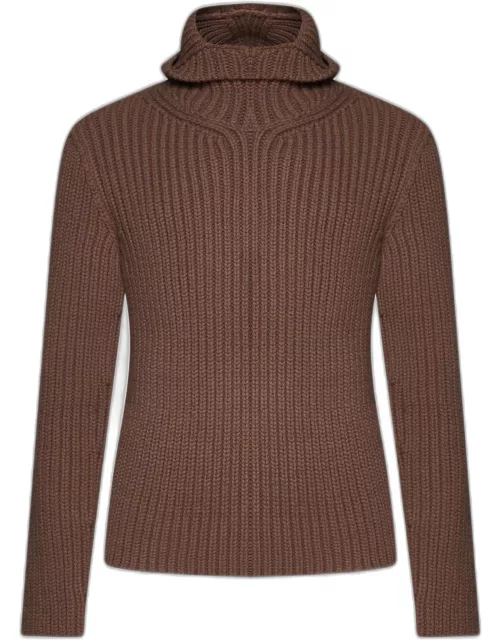 Lanvin Wool And Cashmere Hooded Sweater