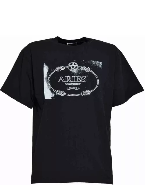 Aries Wiccan Ring Ss Crewneck T-shirt