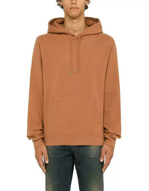 Saint Laurent Copper-coloured Hoodie With Logo