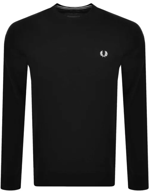 Fred Perry Crew Neck Knit Jumper Black