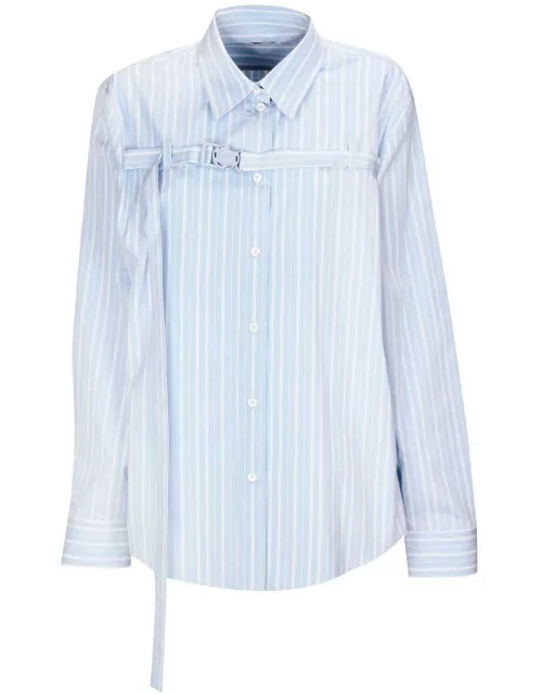 Off-White Striped Cut-out Shirt