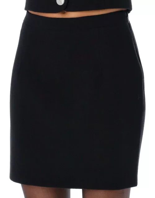 Alessandra Rich Side-zipped High-waisted Mini Skirt
