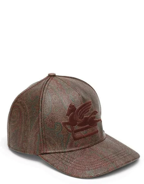 Etro Paisley Hat In Coated Canva