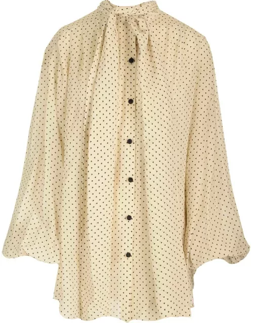 Balmain Silk Shirt With Lavalli Collar
