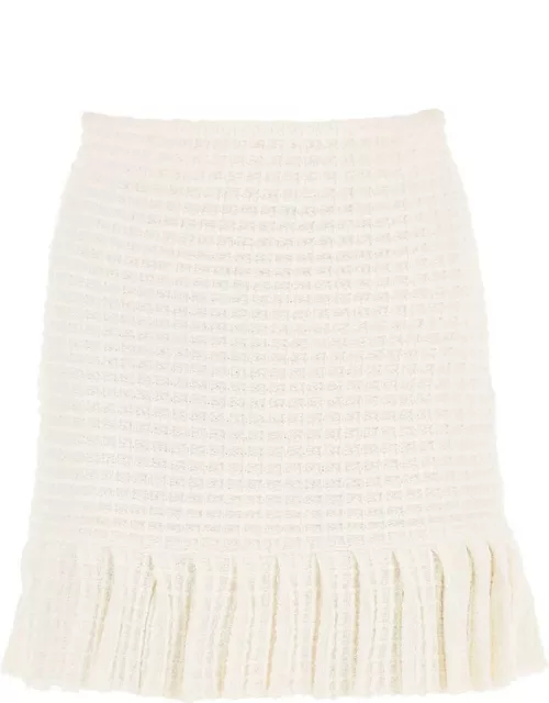 SELF PORTRAIT knitted mini skirt in sequin knit