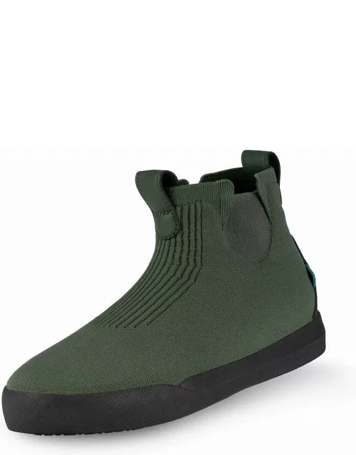 Vessi Waterproof - Knit Sneaker Shoes - Spruce Green on Black - Men's Weekend Chelsea - Spruce Green on Black