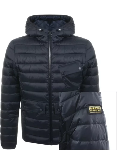 Barbour International Quilted Ouston Jacket Navy