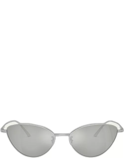 1998c Mirrored Steel Butterfly Sunglasse