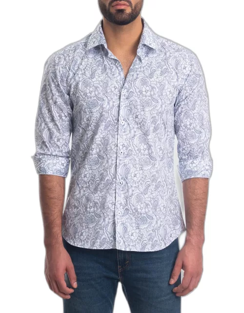 Men's Paisley Button-Down Shirt