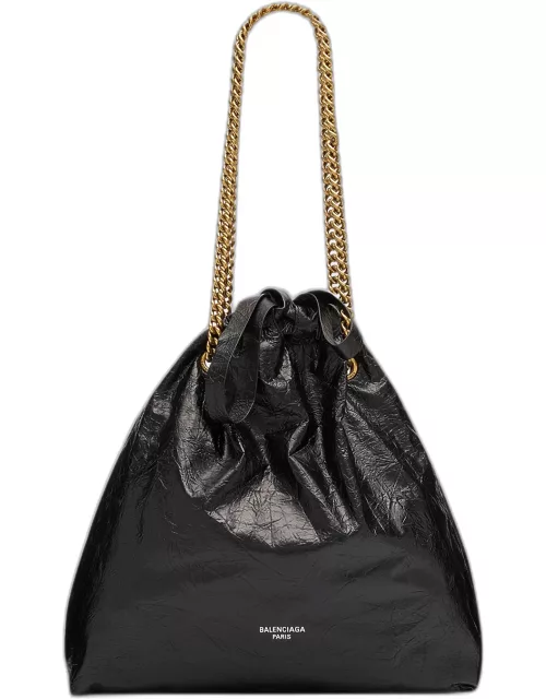 Crush Medium Leather Chain Shoulder Bag
