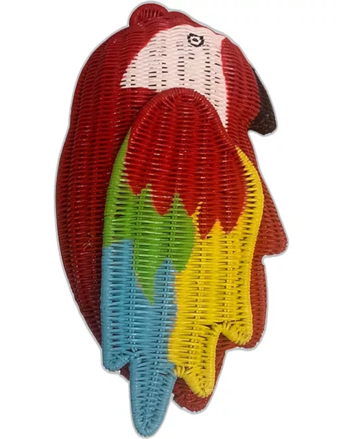 Collin Macaw Straw Clutch Bag