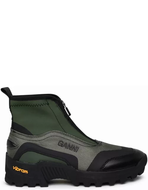 Ganni Performance Green Recycled Polyester High-top Sneaker