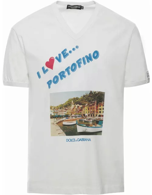 Dolce & Gabbana Portofino Print Re-edition T-shirt