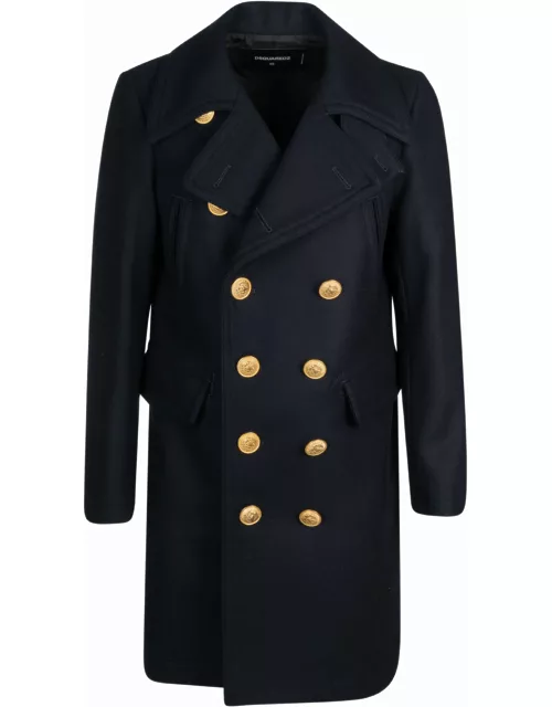 Dsquared2 Double Breasted Wool Coat