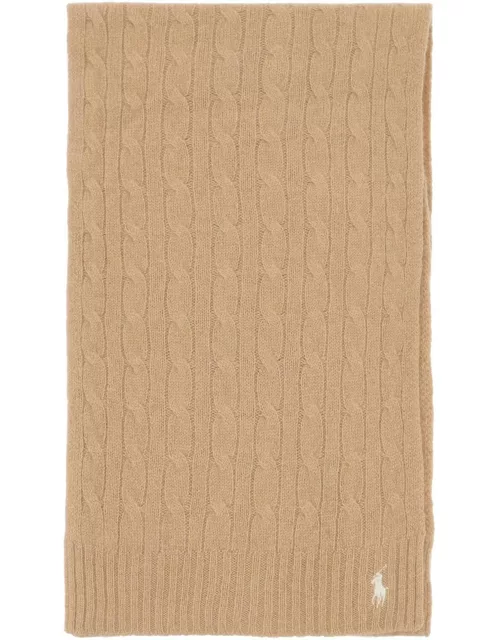Polo Ralph Lauren Wool And Cashmere Cable-knit Scarf