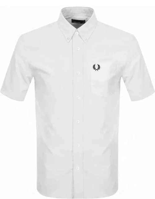Fred Perry Oxford Short Sleeve Shirt White