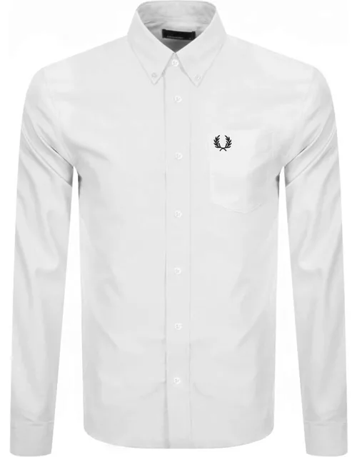Fred Perry Long Sleeved Oxford Shirt White